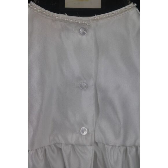 Beautiful Christening Gown White Embellished With Crosses And Flowers - Picture 5 of 7